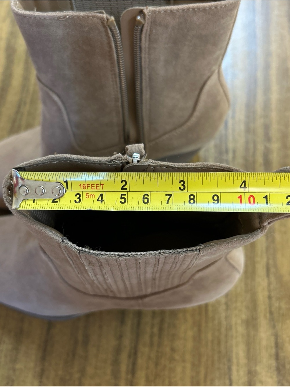 Universal Thread Beige Solita Western Zipper Sleek Boots Women's Size 8 - Picture 7 of 11